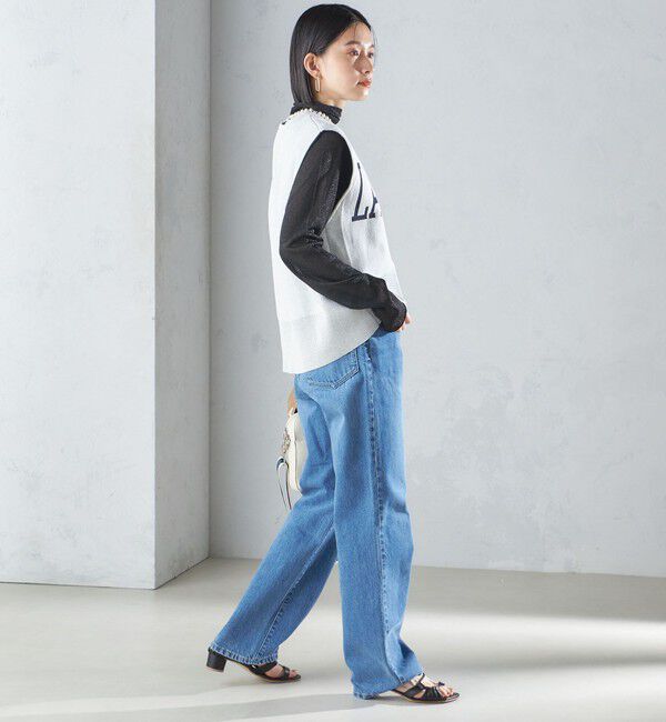 SHIPS for women「〈手洗い可能〉ジャカード ロゴ ニット ベスト 24SS ◇」|ベスト・ジレ|