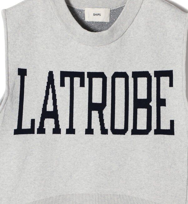 SHIPS for women「〈手洗い可能〉ジャカード ロゴ ニット ベスト 24SS ◇」|ベスト・ジレ|