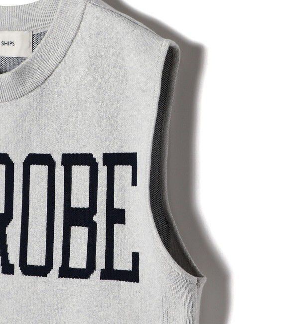 SHIPS for women「〈手洗い可能〉ジャカード ロゴ ニット ベスト 24SS ◇」|ベスト・ジレ|