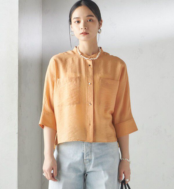 SHIPS for women「〈手洗い可能〉シルク混 シアー 羽織 シャツ」|シャツ・ブラウス|