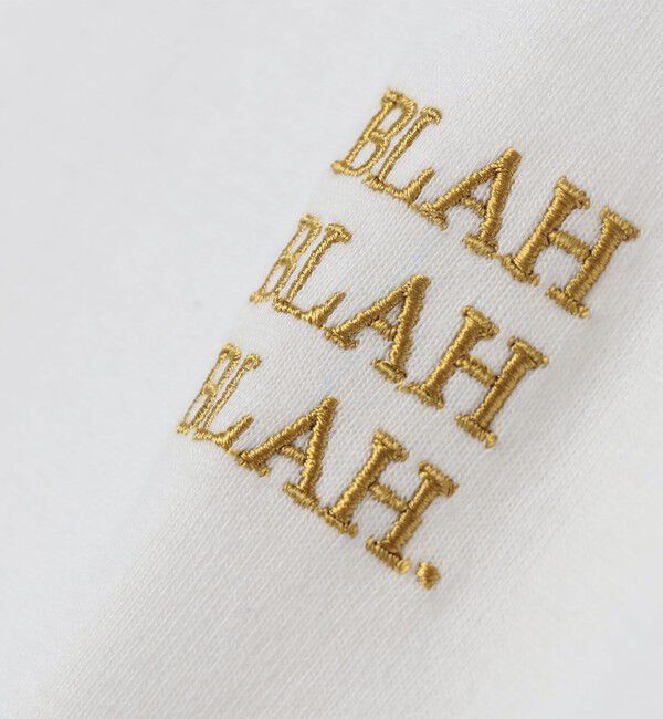 SHIPS any「【WEB限定】SHIPS any: BLAH BLAH BLAH.ワンポイント 刺繍 ルーズ Tシャツ(ユニセックス)◇」|Tシャツ・カットソー|