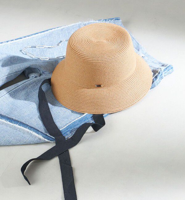 SHIPS for women「Rmeria:〈UVカット / 手洗い可能〉コットン リボン ペーパー ブレード ハット◇」|ハット|ライトブラウン