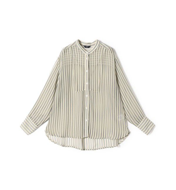 SHIPS Colors 「SHIPS Colors:〈手洗い可能〉シアー 楊柳 ストライプ シャツ◇」|シャツ・ブラウス|
