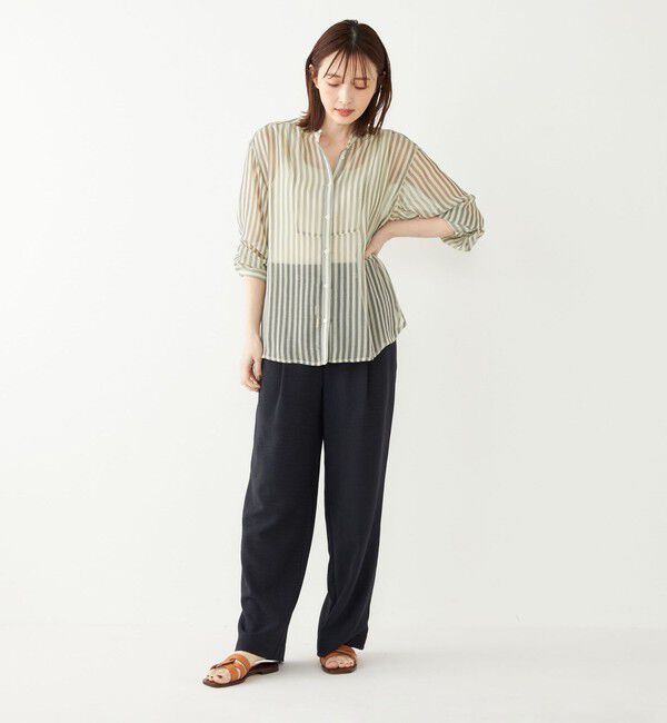 SHIPS Colors 「SHIPS Colors:〈手洗い可能〉シアー 楊柳 ストライプ シャツ◇」|シャツ・ブラウス|