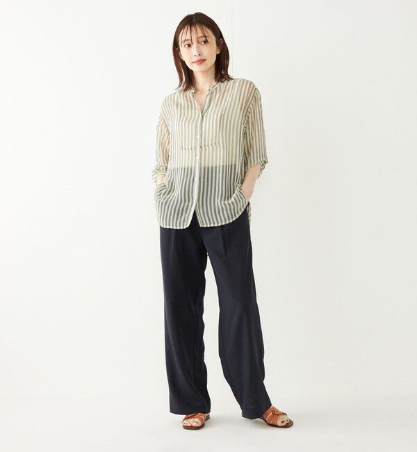 SHIPS Colors 「SHIPS Colors:〈手洗い可能〉シアー 楊柳 ストライプ シャツ◇」|シャツ・ブラウス|
