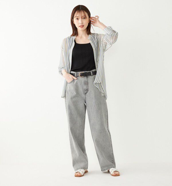 SHIPS Colors 「SHIPS Colors:〈手洗い可能〉シアー 楊柳 ストライプ シャツ◇」|シャツ・ブラウス|