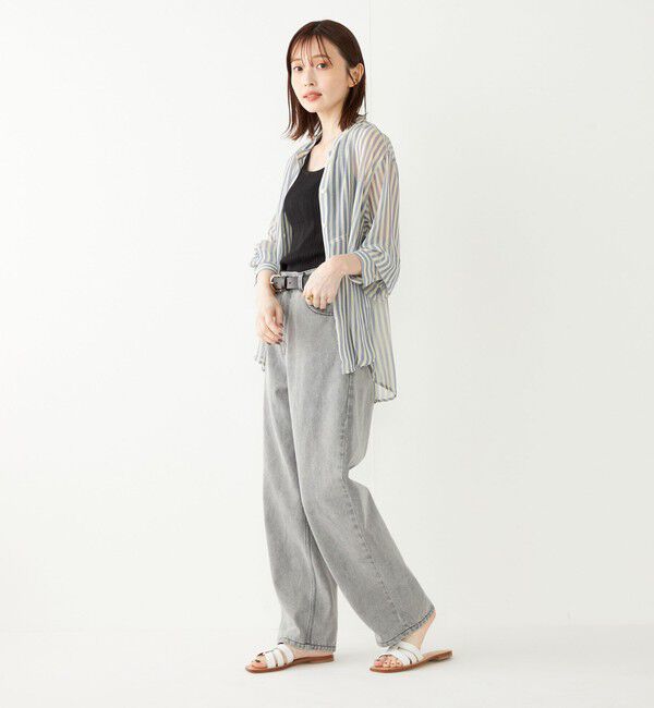 SHIPS Colors 「SHIPS Colors:〈手洗い可能〉シアー 楊柳 ストライプ シャツ◇」|シャツ・ブラウス|