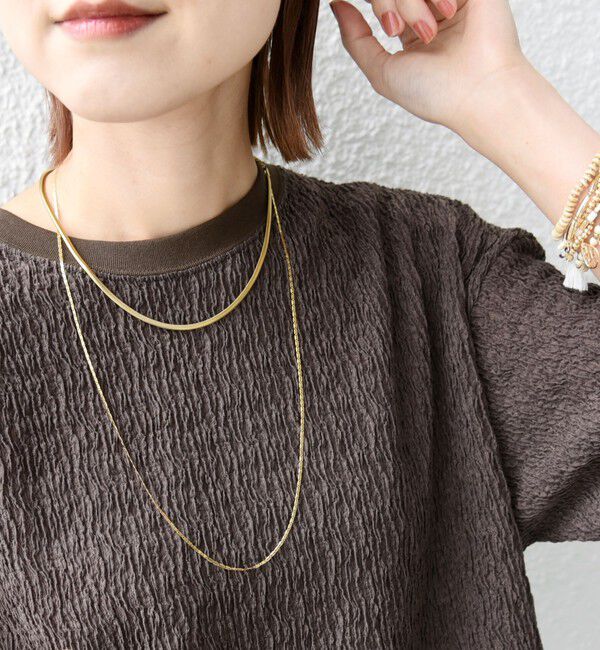 SHIPS for women「〈手洗い可能〉ランダム ブルーゼ ショート スリーブ プルオーバー」|Tシャツ・カットソー|