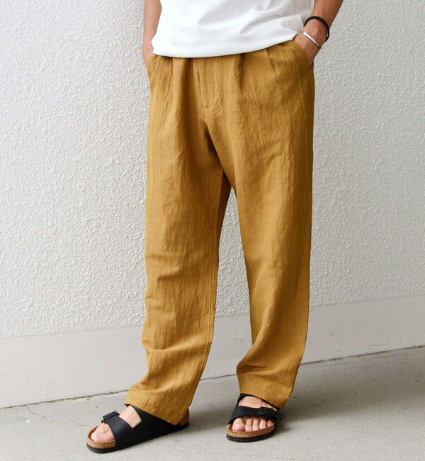 SHIPS any「SHIPS any: 〈洗濯機可能〉リネン混 ビスコース 2タック セミワイド イージーパンツ◇」|その他|