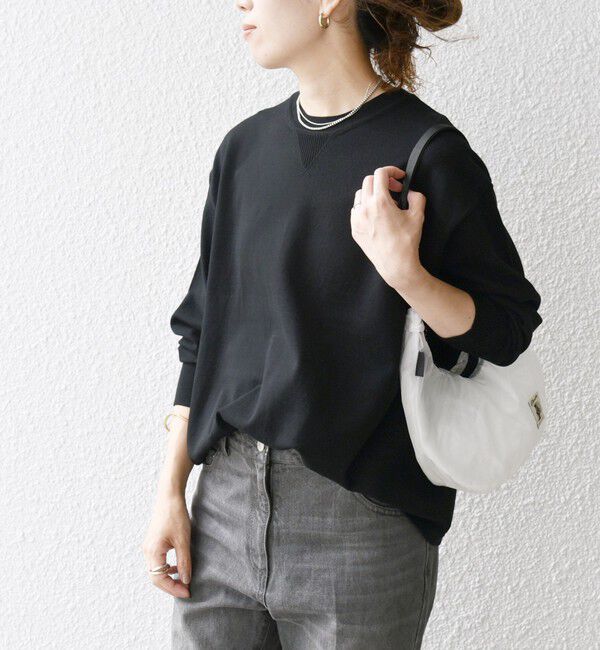 SHIPS any「SHIPS any:〈手洗い可能〉スウェットライク ニット プルオーバー」|ニット・セーター|