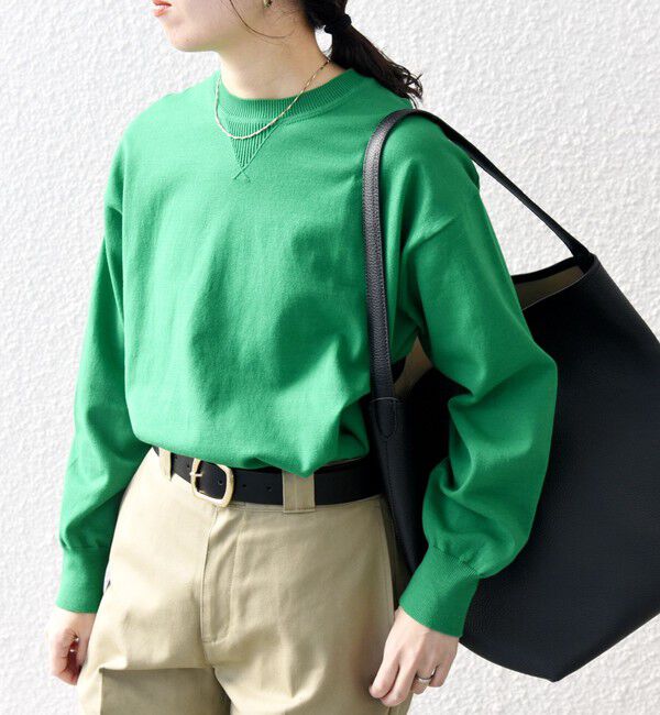 SHIPS any「SHIPS any:〈手洗い可能〉スウェットライク ニット プルオーバー」|ニット・セーター|