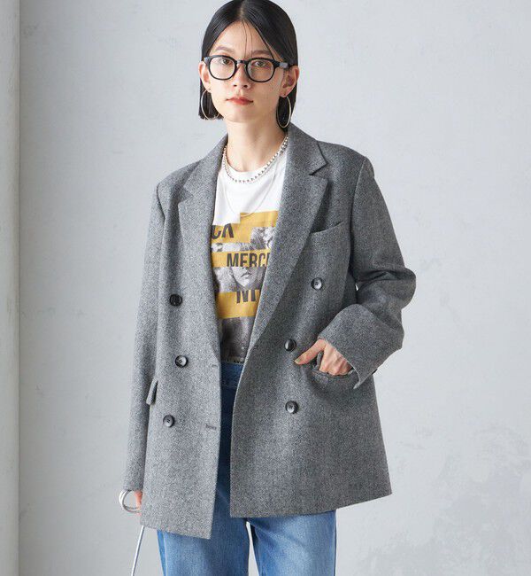 SHIPS for women「ツイード ダブル ジャケット」|テーラードジャケット|