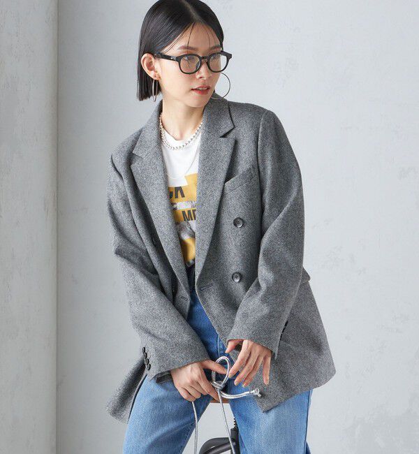 SHIPS for women「ツイード ダブル ジャケット」|テーラードジャケット|