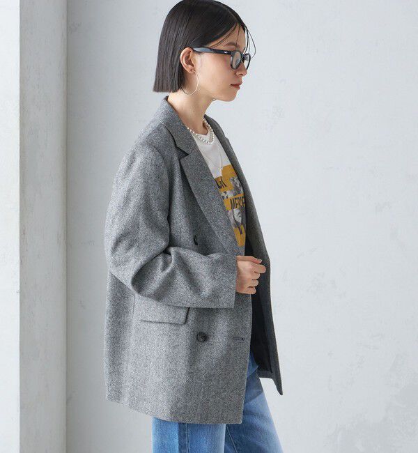 SHIPS for women「ツイード ダブル ジャケット」|テーラードジャケット|