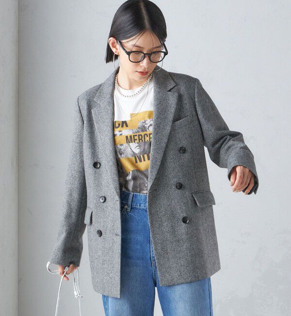 SHIPS for women「ツイード ダブル ジャケット」|テーラードジャケット|