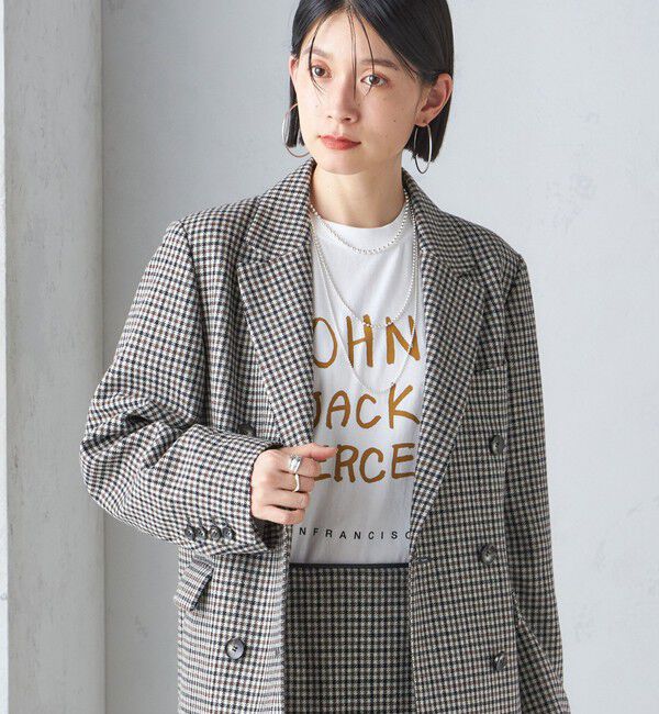 SHIPS for women「ツイード ダブル ジャケット」|テーラードジャケット|ベージュ