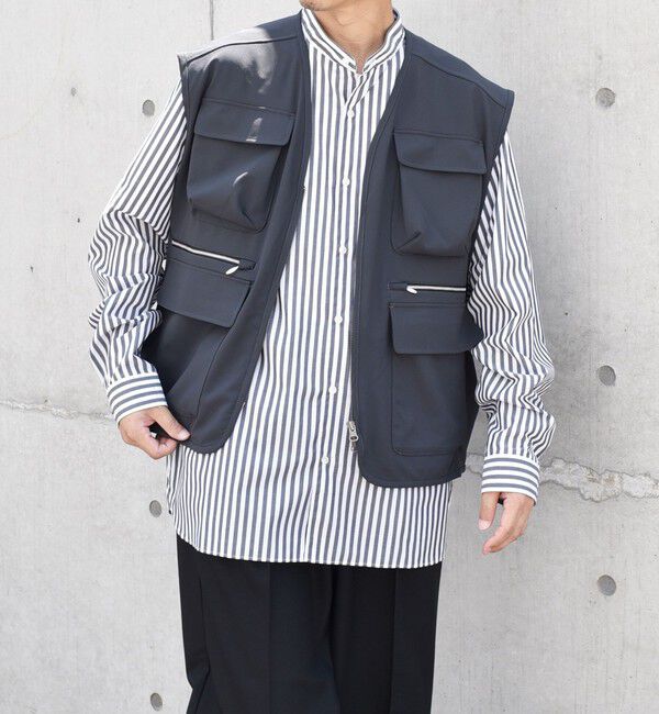 SHIPS any「SHIPS any: 〈洗濯機可能〉ストレッチ ナイロン マルチポケット ベスト (セットアップ対応)◇」|ベスト・ジレ|