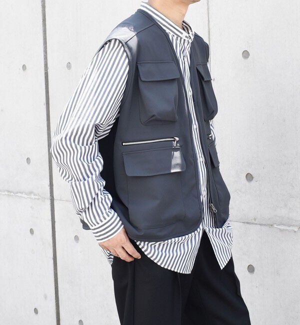 SHIPS any「SHIPS any: 〈洗濯機可能〉ストレッチ ナイロン マルチポケット ベスト (セットアップ対応)◇」|ベスト・ジレ|