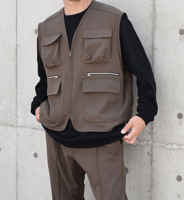 SHIPS any「SHIPS any: 〈洗濯機可能〉ストレッチ ナイロン マルチポケット ベスト (セットアップ対応)◇」|ベスト・ジレ|