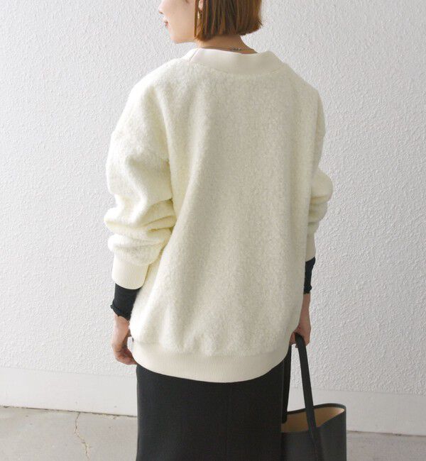 SHIPS any「SHIPS any: ナッピング ボア Vネック カーディガン ジャケット」|カーディガン|