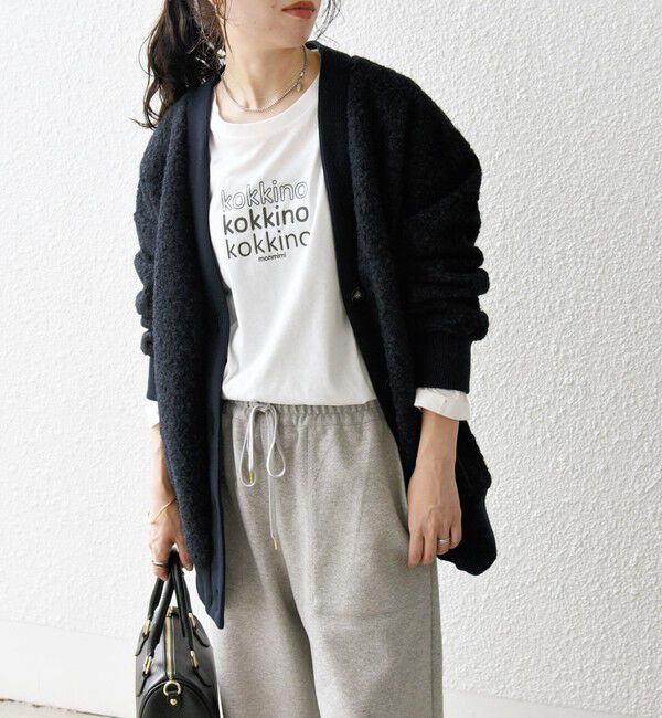 SHIPS any「SHIPS any: ナッピング ボア Vネック カーディガン ジャケット」|カーディガン|