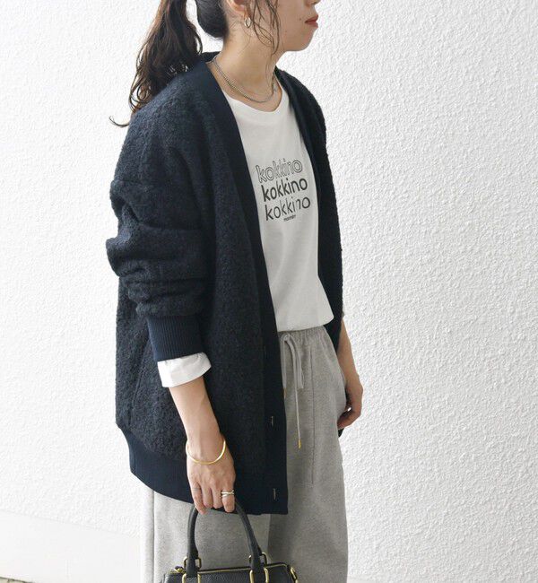 SHIPS any「SHIPS any: ナッピング ボア Vネック カーディガン ジャケット」|カーディガン|