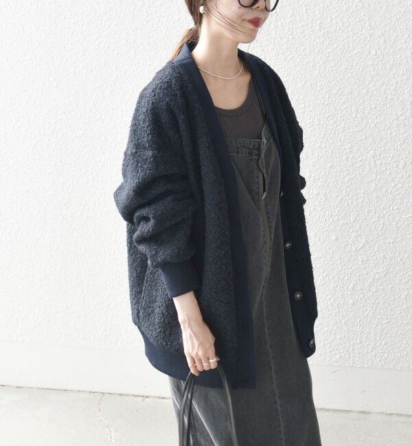 SHIPS any「SHIPS any: ナッピング ボア Vネック カーディガン ジャケット」|カーディガン|