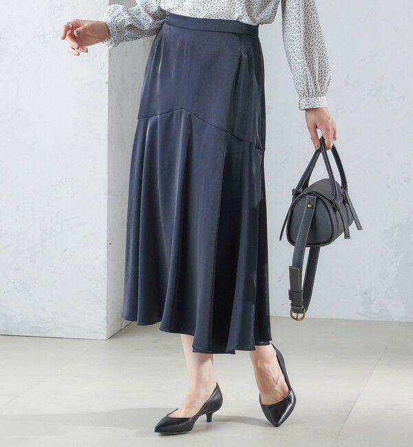 SHIPS for women「シャイニー サテン マーメイド スカート」|スカート|