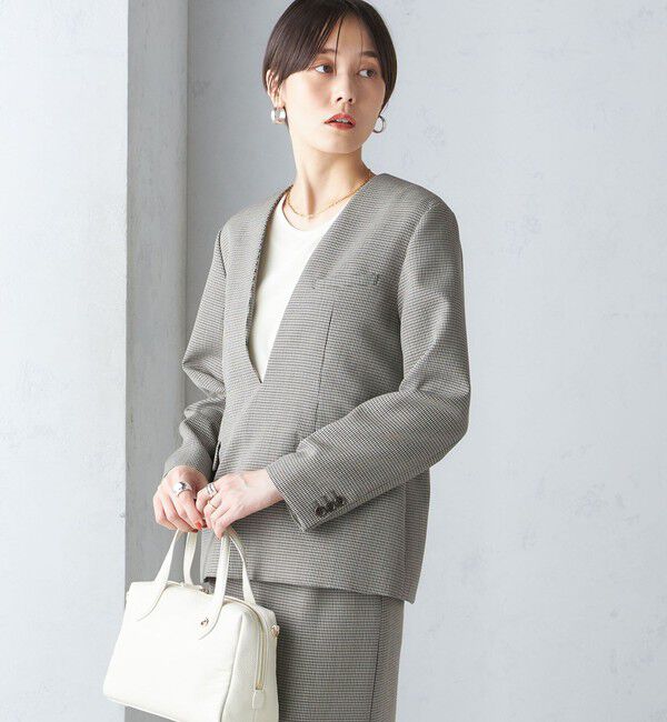 SHIPS for women「ウール混 チェック プルオーバー ジャケット（セットアップ対応）」|その他|