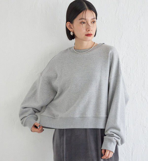 SHIPS for women「Wai＋:〈手洗い可能〉裏毛 オーガンジー スウェット」|スウェット・ジャージ|