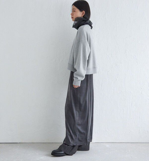 SHIPS for women「Wai＋:〈手洗い可能〉裏毛 オーガンジー スウェット」|スウェット・ジャージ|