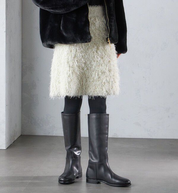 SHIPS for women「〈手洗い可能〉ラメ フリンジ ミニ スカート」|スカート|