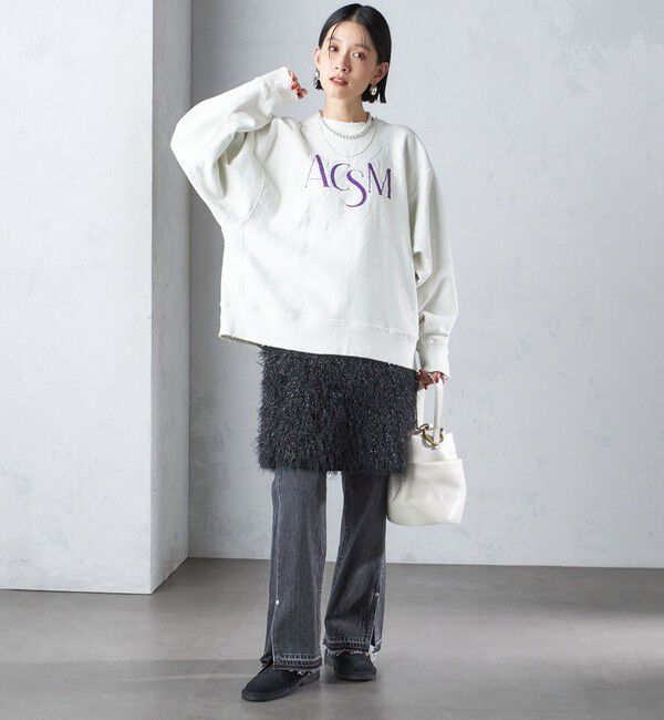 SHIPS for women「〈手洗い可能〉ラメ フリンジ ミニ スカート」|スカート|