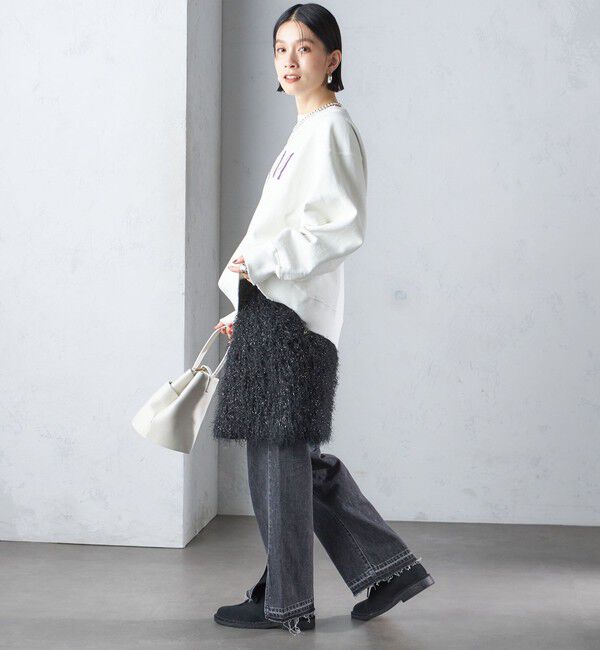 SHIPS for women「〈手洗い可能〉ラメ フリンジ ミニ スカート」|スカート|