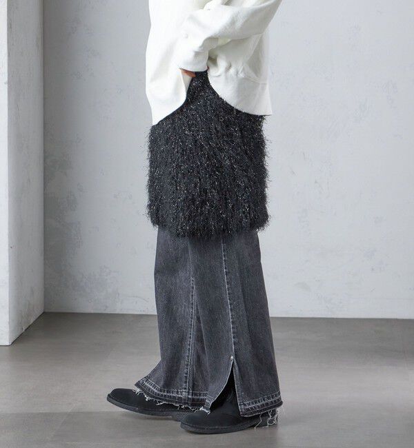 SHIPS for women「〈手洗い可能〉ラメ フリンジ ミニ スカート」|スカート|