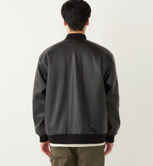 SHIPS Colors 「SHIPS Colors:THERMOLITE(R) ボア ボマー ジャケット 合成皮革◇」|ブルゾン・スタジャン|