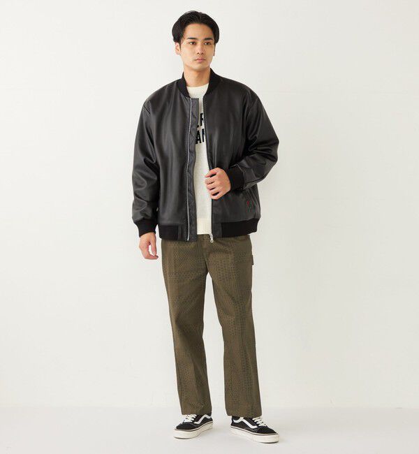 SHIPS Colors 「SHIPS Colors:THERMOLITE(R) ボア ボマー ジャケット 合成皮革◇」|ブルゾン・スタジャン|