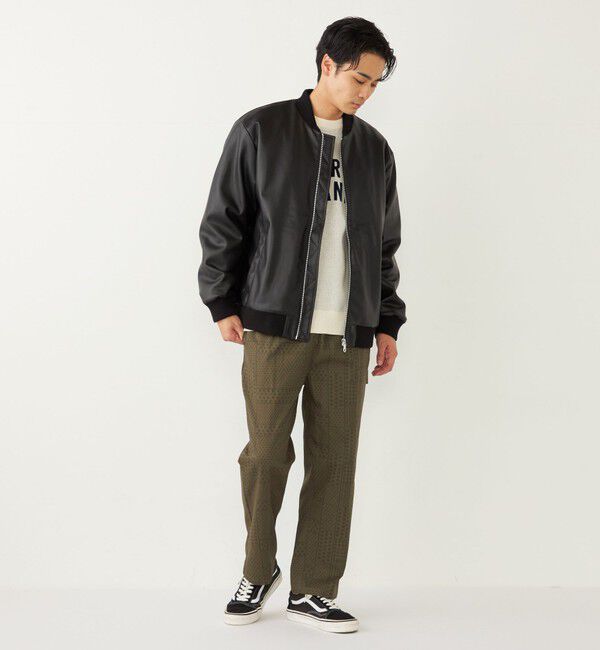 SHIPS Colors 「SHIPS Colors:THERMOLITE(R) ボア ボマー ジャケット 合成皮革◇」|ブルゾン・スタジャン|