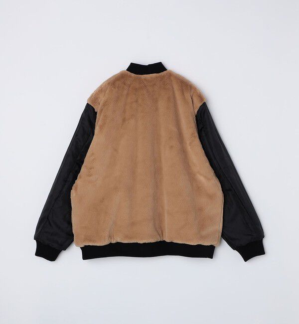 SHIPS Colors 「SHIPS Colors:THERMOLITE(R) ボア ボマー ジャケット 合成皮革◇」|ブルゾン・スタジャン|