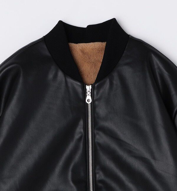 SHIPS Colors 「SHIPS Colors:THERMOLITE(R) ボア ボマー ジャケット 合成皮革◇」|ブルゾン・スタジャン|