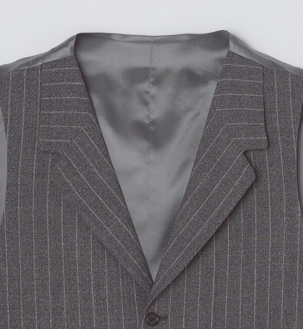SHIPS「【SHIPS別注】CARUSO: チョークストライプ ラペルドベスト」|ベスト・ジレ|