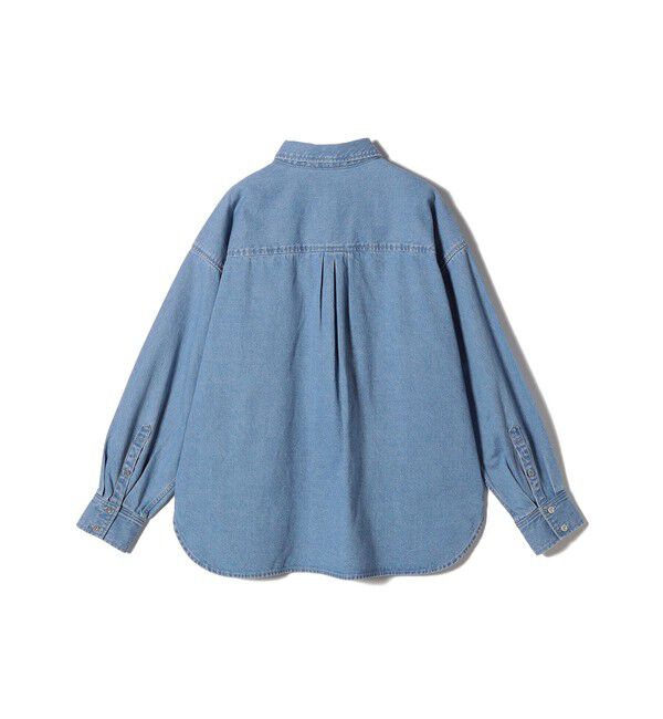 SHIPS for women「〈洗濯機可能〉デニム 刺繍 オーバー シャツ」|シャツ・ブラウス|