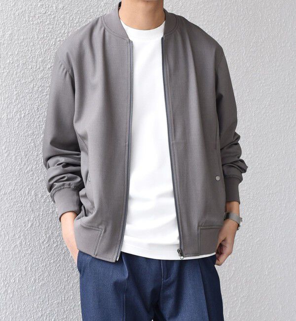 SHIPS any「SHIPS any:〈手洗い可能〉スマート フィット ショート ジップ ブルゾン◇」|ブルゾン・スタジャン|