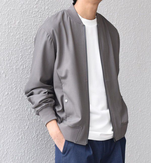 SHIPS any「SHIPS any:〈手洗い可能〉スマート フィット ショート ジップ ブルゾン◇」|ブルゾン・スタジャン|