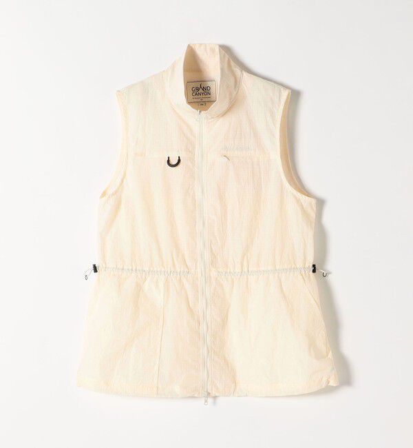 SHIPS any「GRAND CANYON:〈洗濯機可能〉ナイロン ジップ スタンドカラー ベスト」|ベスト・ジレ|オフホワイト
