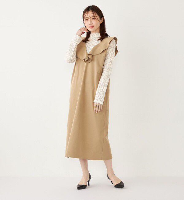 SHIPS Colors 「SHIPS Colors:〈手洗い可能〉ラッフル ジャンパースカート」|ジャンパースカート|