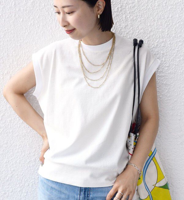 SHIPS for women「〈手洗い可能〉DEPEND アムンゼン ノースリーブ カットソー」|Tシャツ・カットソー|