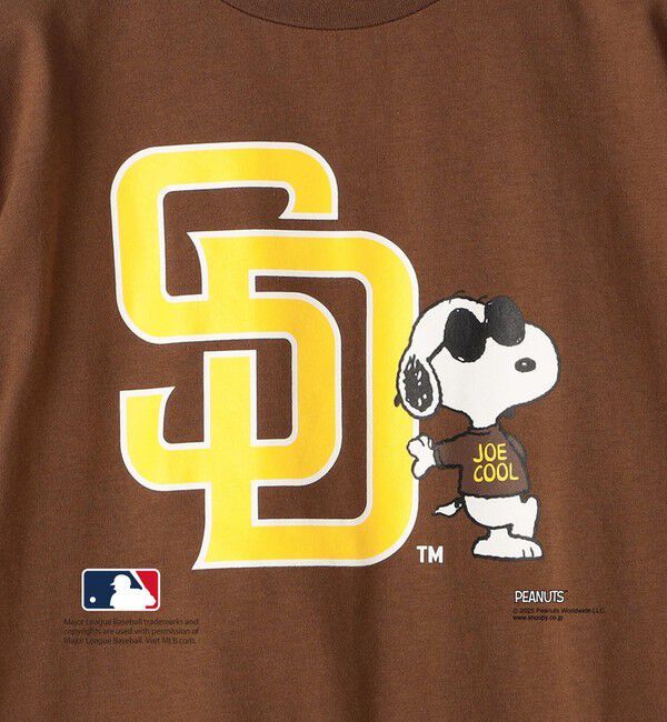 SHIPS KIDS「SHIPS KIDS:130～170cm / PEANUTS&times;MLB プリント Tシャツ」|Tシャツ・カットソー|