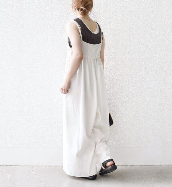 SHIPS any「bon_meur:〈手洗い可能〉ロープ編み コットン ワイド ギャザー サロペット」|オールインワン|