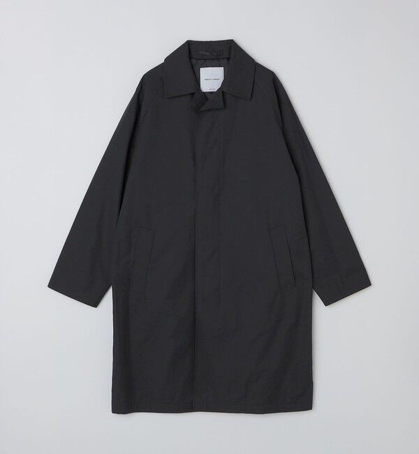 SHIPS「CARRARO: コットン/ナイロン ステンカラー コート」|ステンカラーコート|ブラック